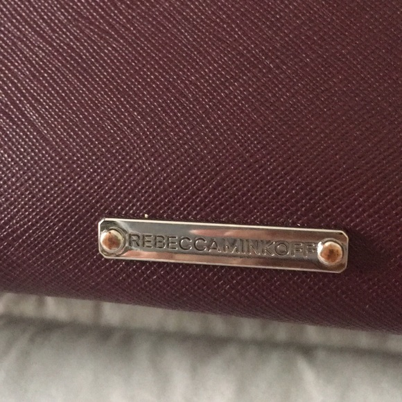 USED ONCE Rebecca Minkoff Sm Monroe Tote Burgundy - Picture 3 of 6